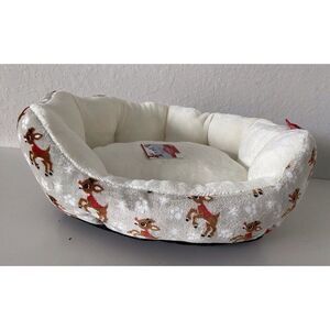Rudolph The Red Nose Reindeer Cozy Cuddler Dog Pet Bed Soft Christmas NEW
